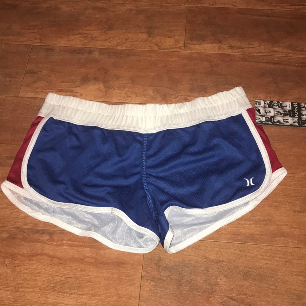 Red, White, and Blue athletic shorts